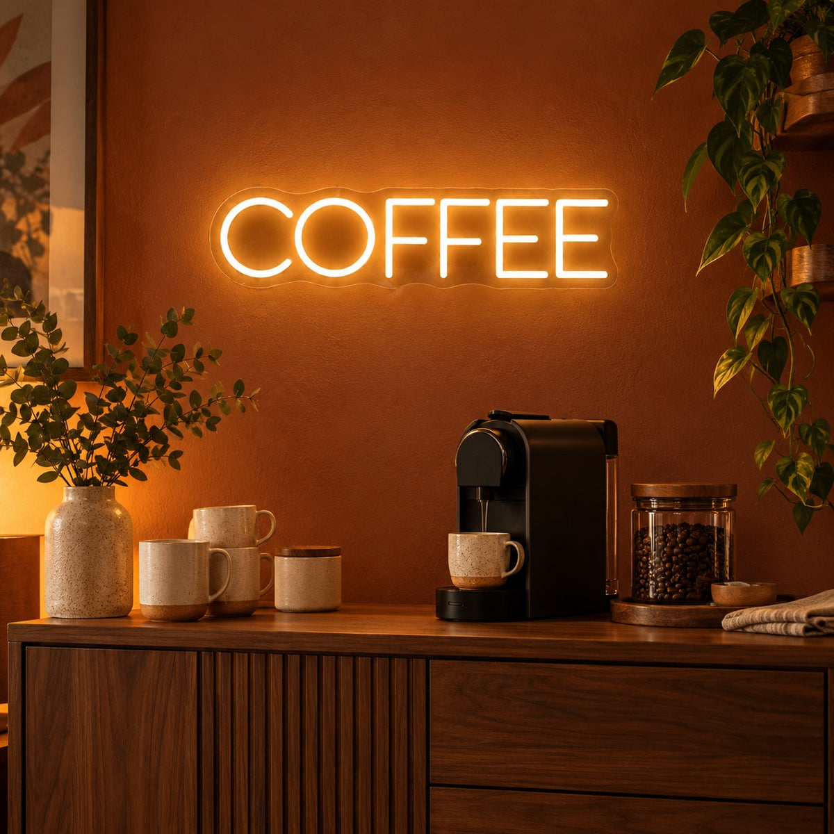 Coffee LED Neon Sign - advertising view