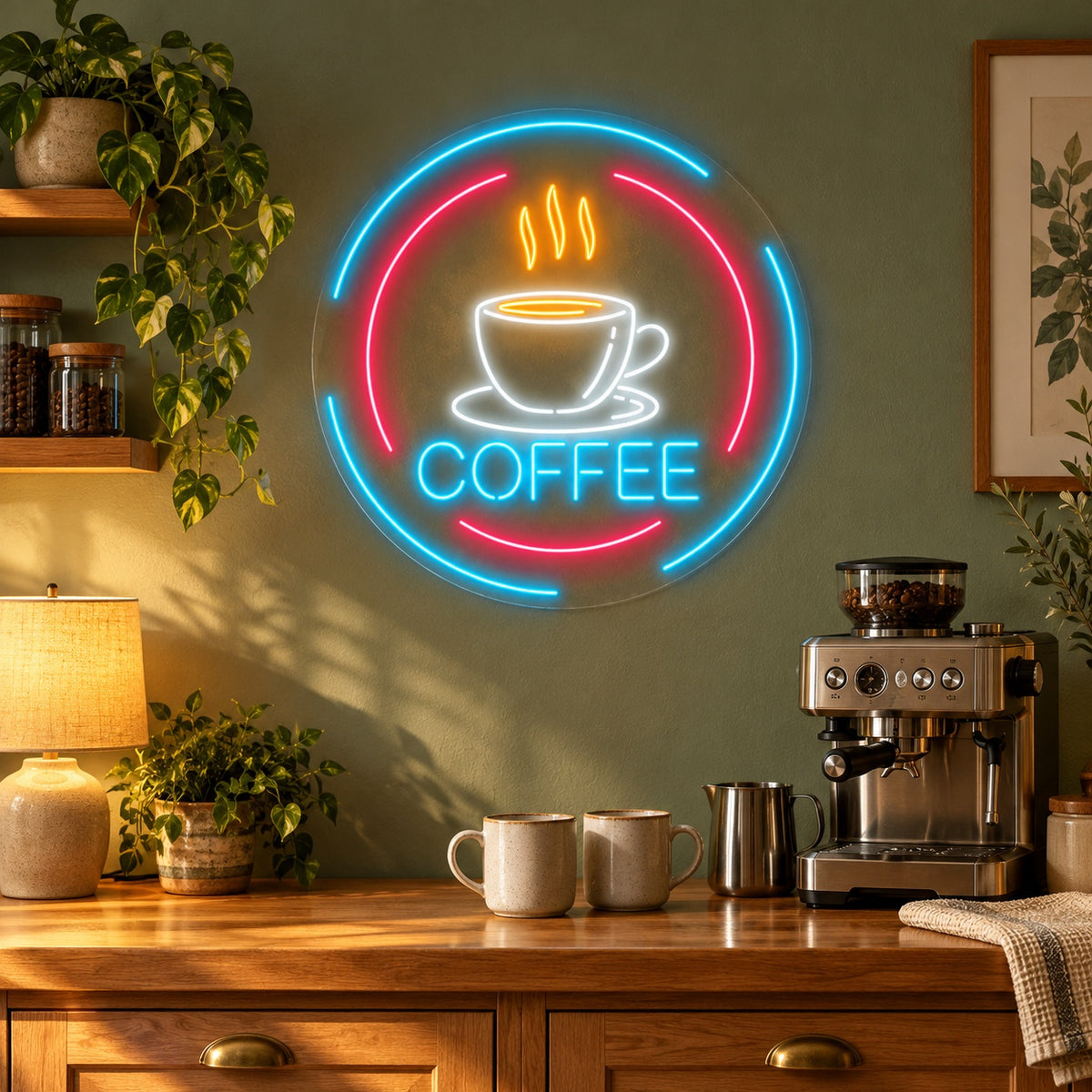 Coffee LED Neon Sign - advertising view