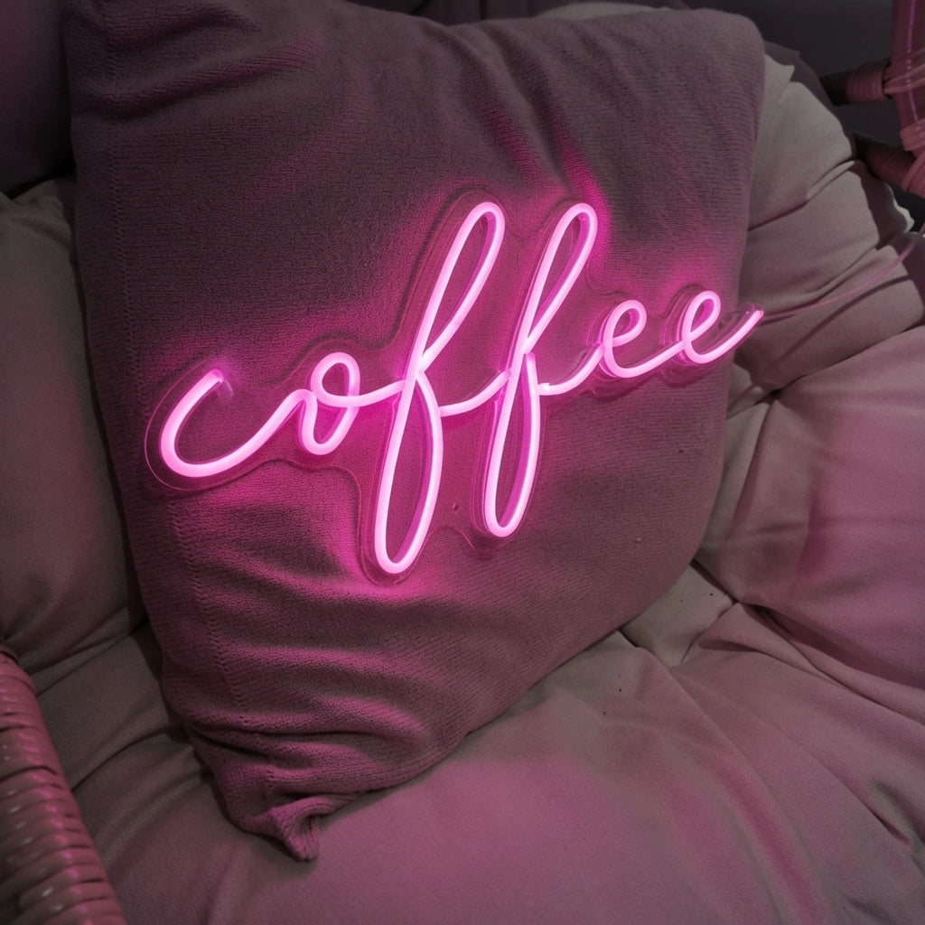 Coffee On A Pillow LED Neon Sign - 01 Original Product Image