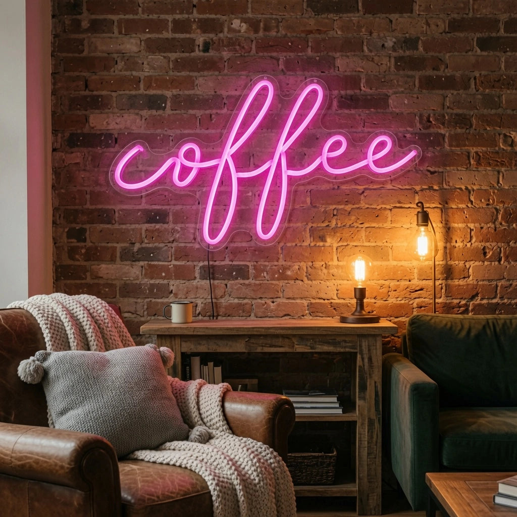 Coffee On A Pillow LED Neon Sign - 03 Real Lifestyle Scene