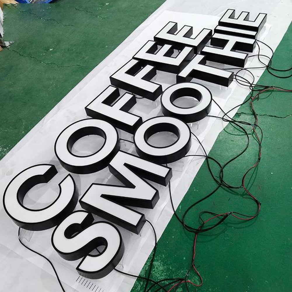 Coffee Smoothie 3D Frontlit Letters Metal Led Sign