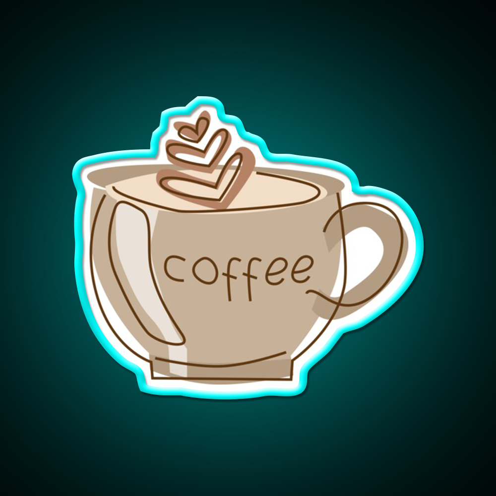 Coffee Snack Food Led Neon Sign Rgb Color