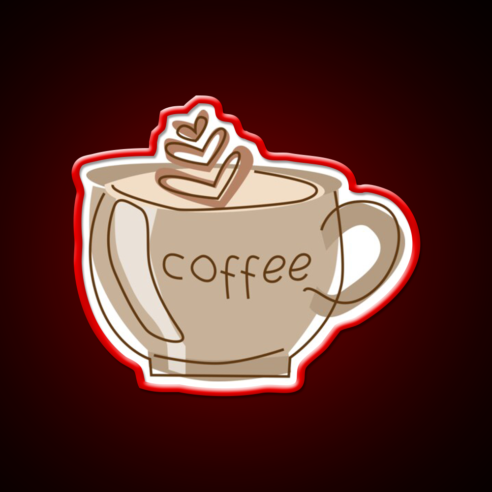 Coffee Snack Food Led Neon Sign Rgb Color