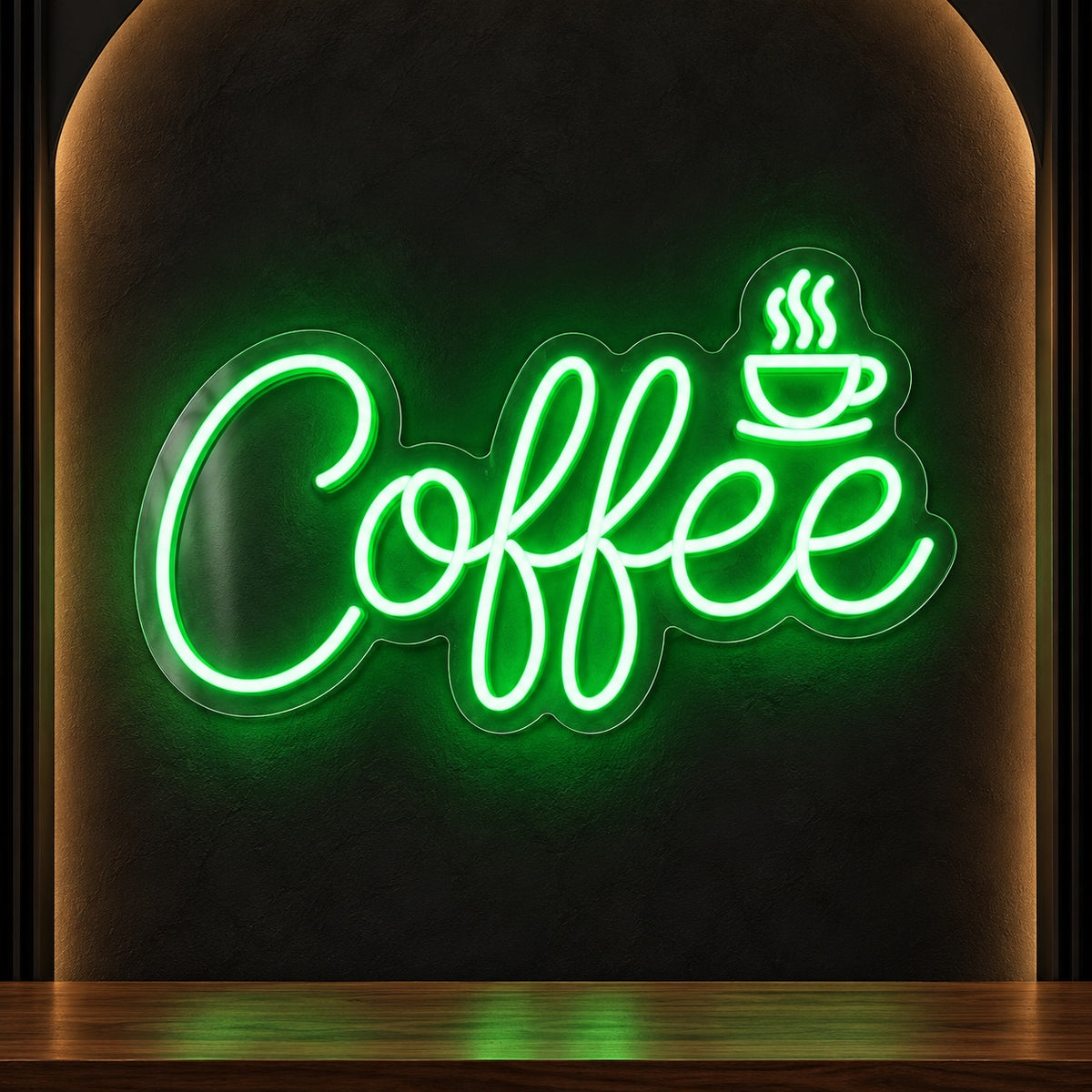Coffee Steaming Cup LED Neon Sign - product hero