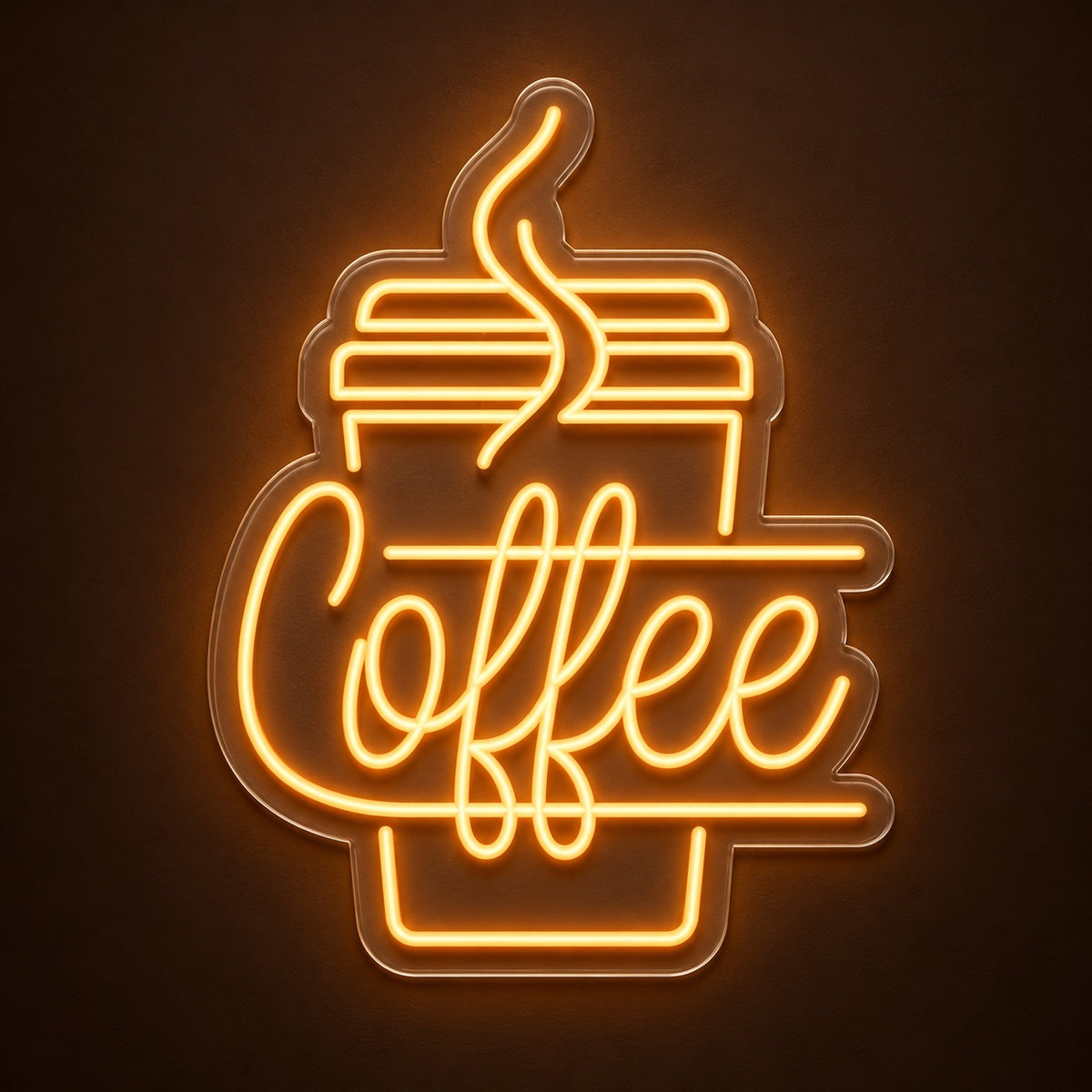 Coffee Steaming Cup LED Neon Sign - product hero