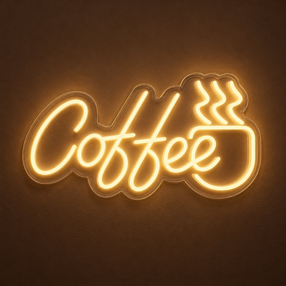 Coffee Steaming Cup LED Neon Sign - product hero