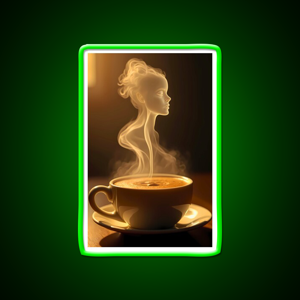 Coffee Surrealism Art Cafe Led Neon Sign Espresso Bar Art Rgb Color