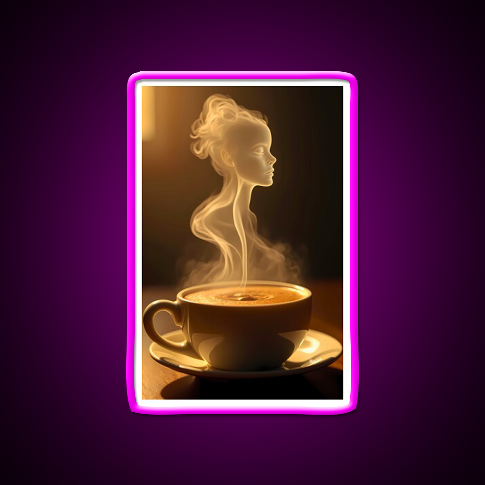 Coffee Surrealism Art Cafe Led Neon Sign Espresso Bar Art Rgb Color