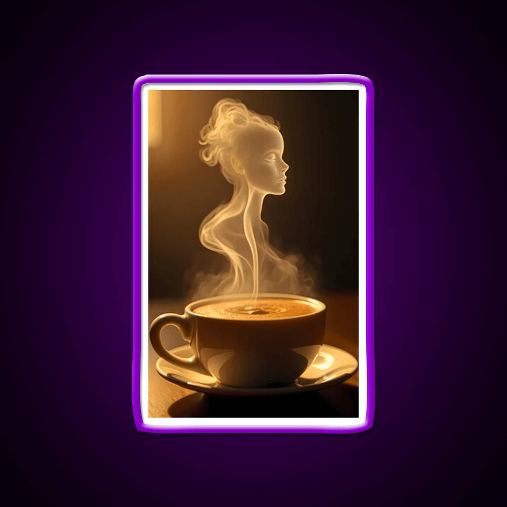 Coffee Surrealism Art Cafe Led Neon Sign Espresso Bar Art Rgb Color - Shineneon