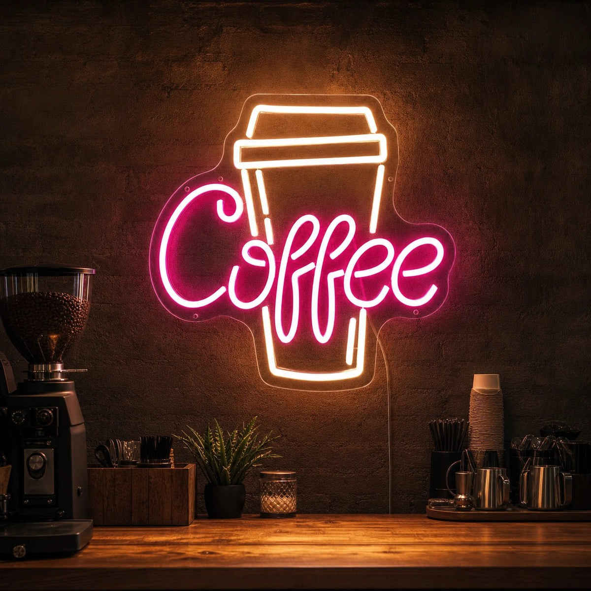 Coffee Takeaway Cup LED Neon Sign Man Cave Neon Sign - Shineneon