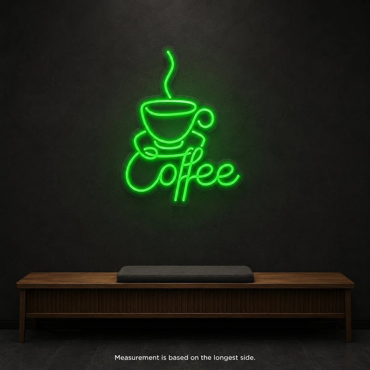 Coffee Text With Cup LED Neon Sign - Shineneon