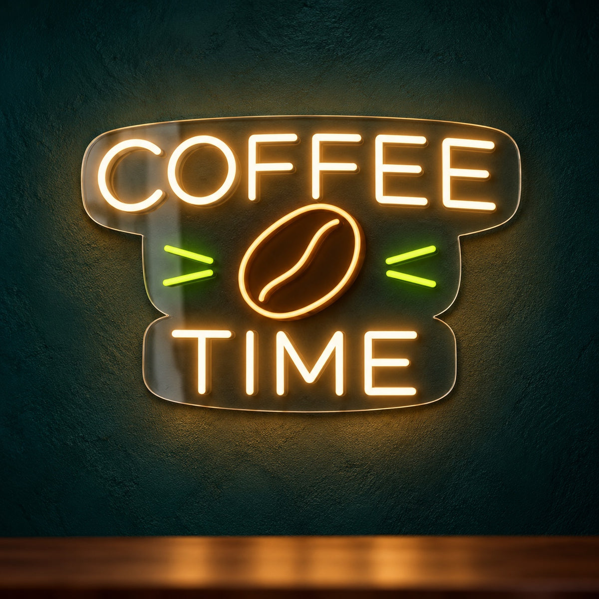 Coffee Time Bean LED Neon Sign - product hero