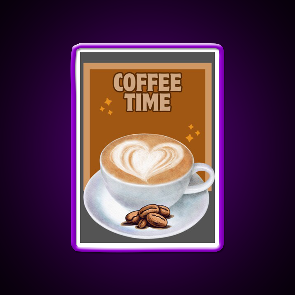 Coffee Time Cafe Led Neon Sign Espresso Bar Art Rgb Color