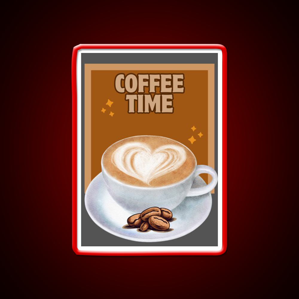 Coffee Time Cafe Led Neon Sign Espresso Bar Art Rgb Color