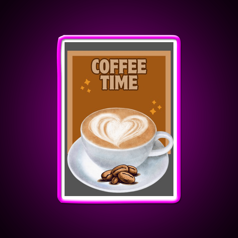 Coffee Time Cafe Led Neon Sign Espresso Bar Art Rgb Color - Shineneon