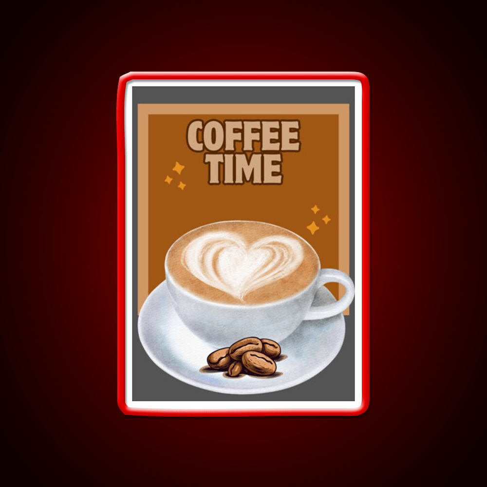 Coffee Time Cafe Led Neon Sign Espresso Bar Art Rgb Color - Shineneon