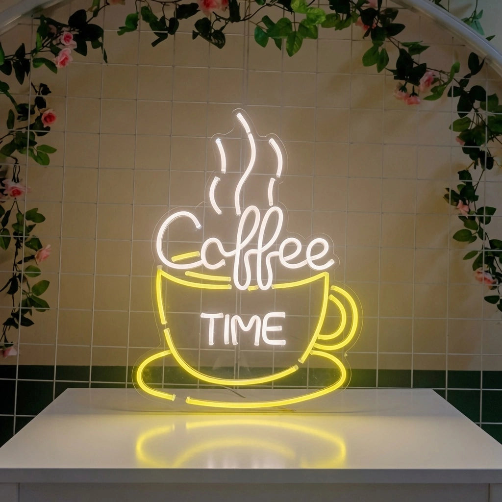 Coffee Time Room Decor LED Neon Sign - 01 Original Product Image