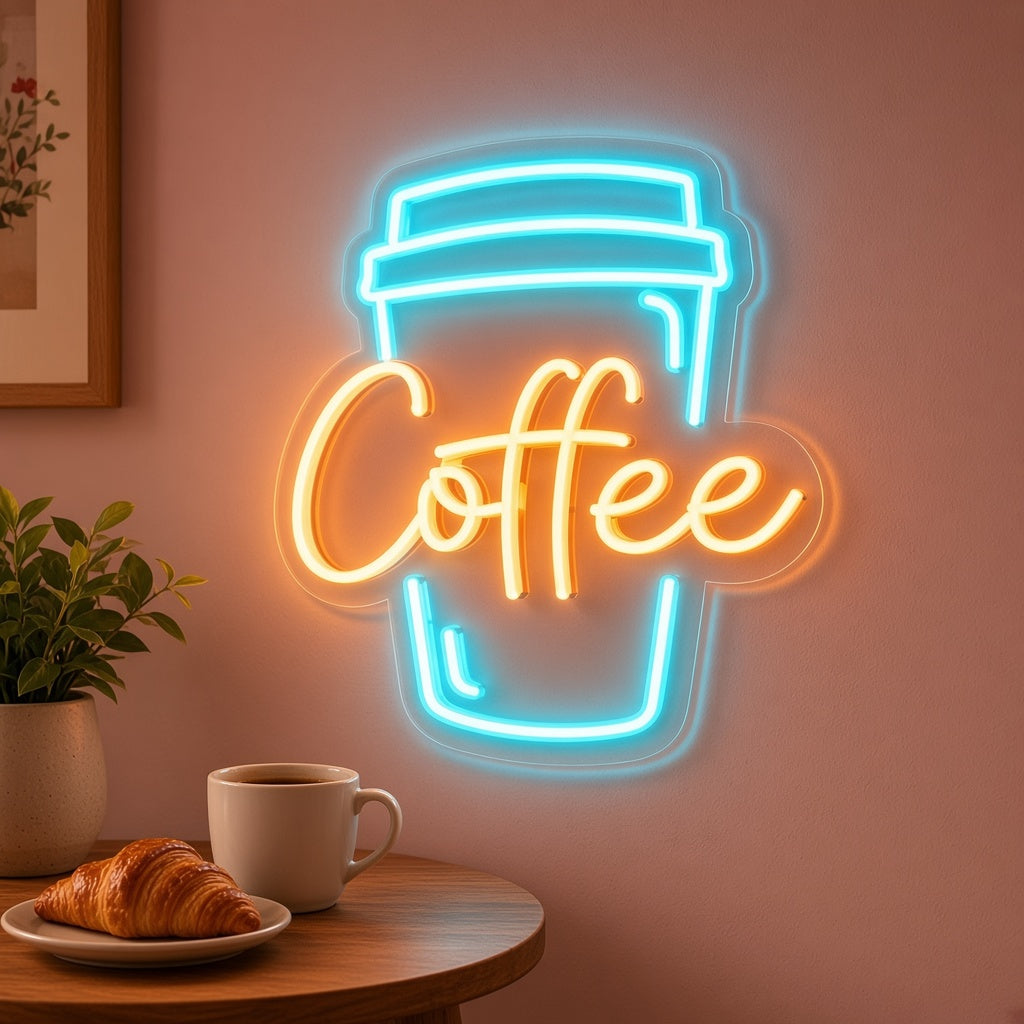 Coffee To Go Cup LED Neon Sign - lifestyle view