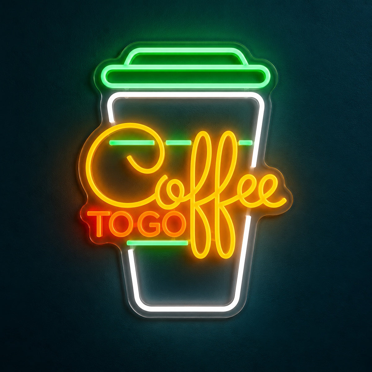 Coffee To Go Cup LED Neon Sign - product hero