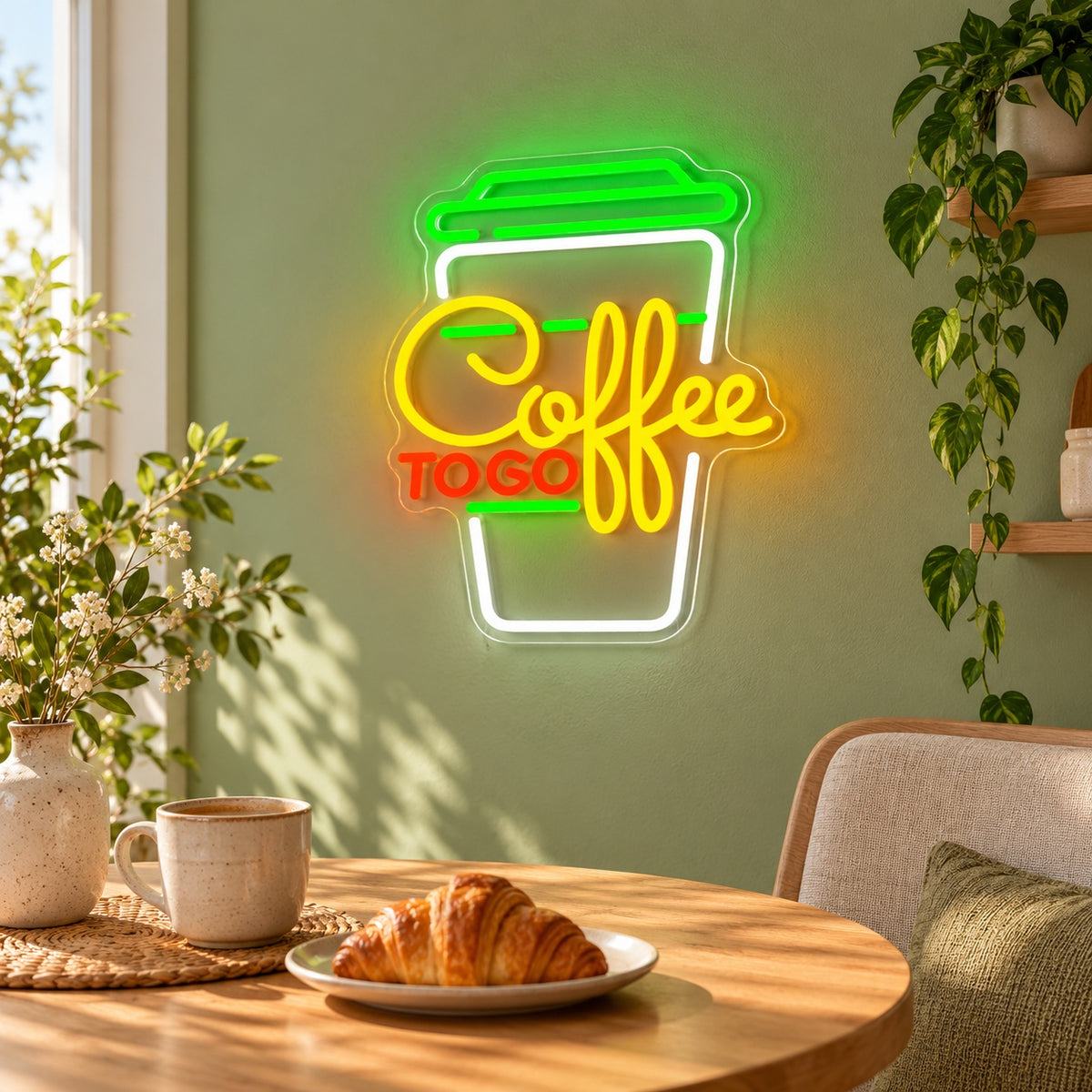 Coffee To Go Cup LED Neon Sign - lifestyle view