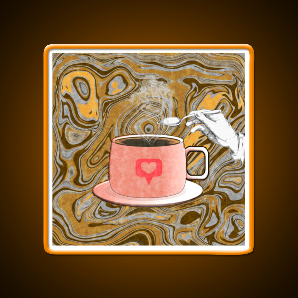 Coffee Vibes Cafe Led Neon Sign Espresso Bar Art For Coffee Lover Rgb Color