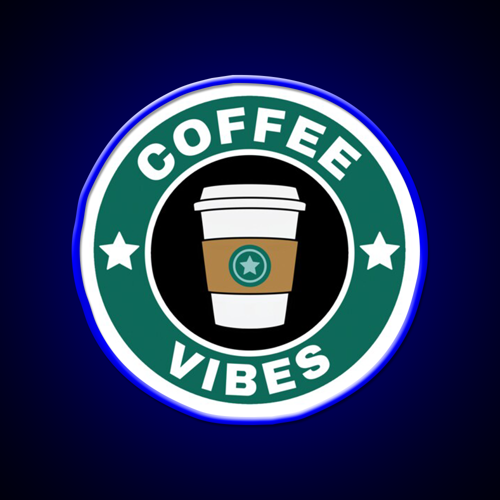 Coffee Vibes Cafe Led Neon Sign Espresso Bar Art For Coffee Shop Rgb Color