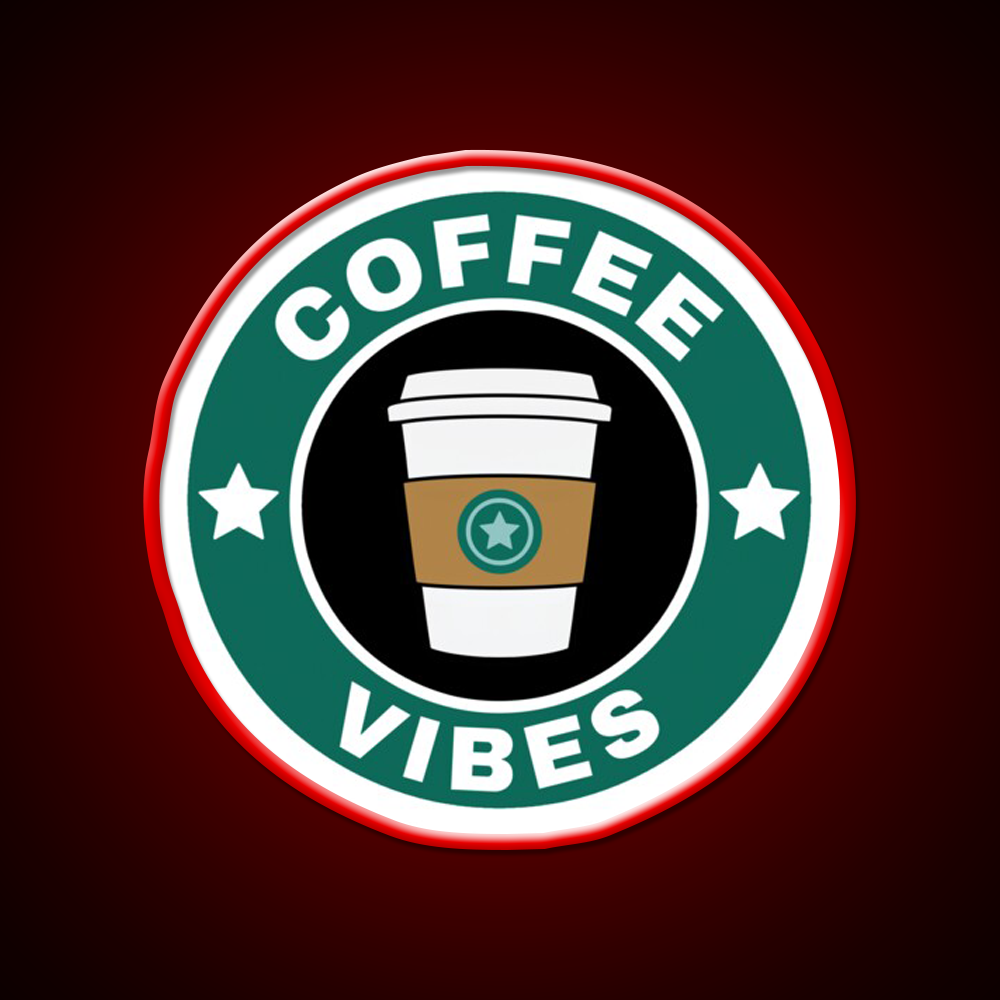 Coffee Vibes Cafe Led Neon Sign Espresso Bar Art For Coffee Shop Rgb Color