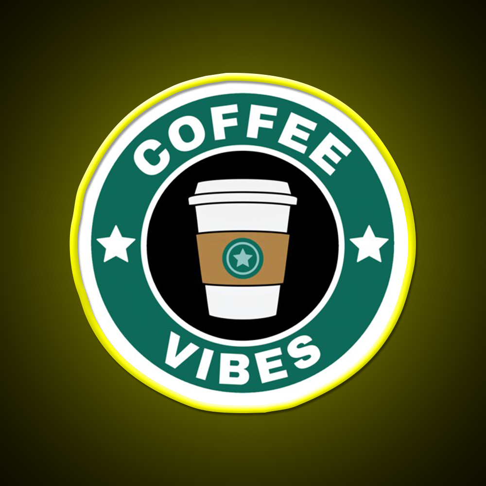 Coffee Vibes Cafe Led Neon Sign Espresso Bar Art For Coffee Shop Rgb Color