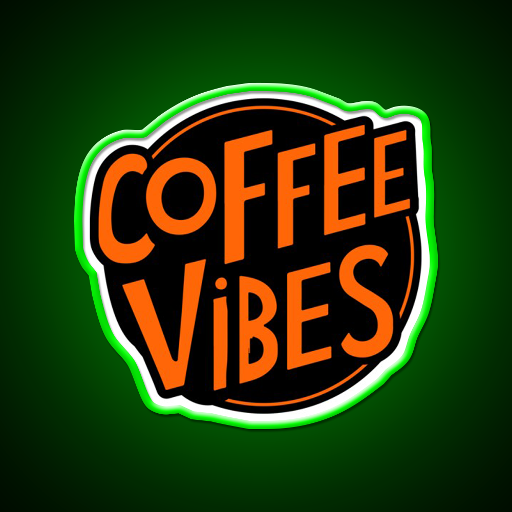 Coffee Vibes Cafe Led Neon Sign Espresso Bar Art For Home Decor Rgb Color