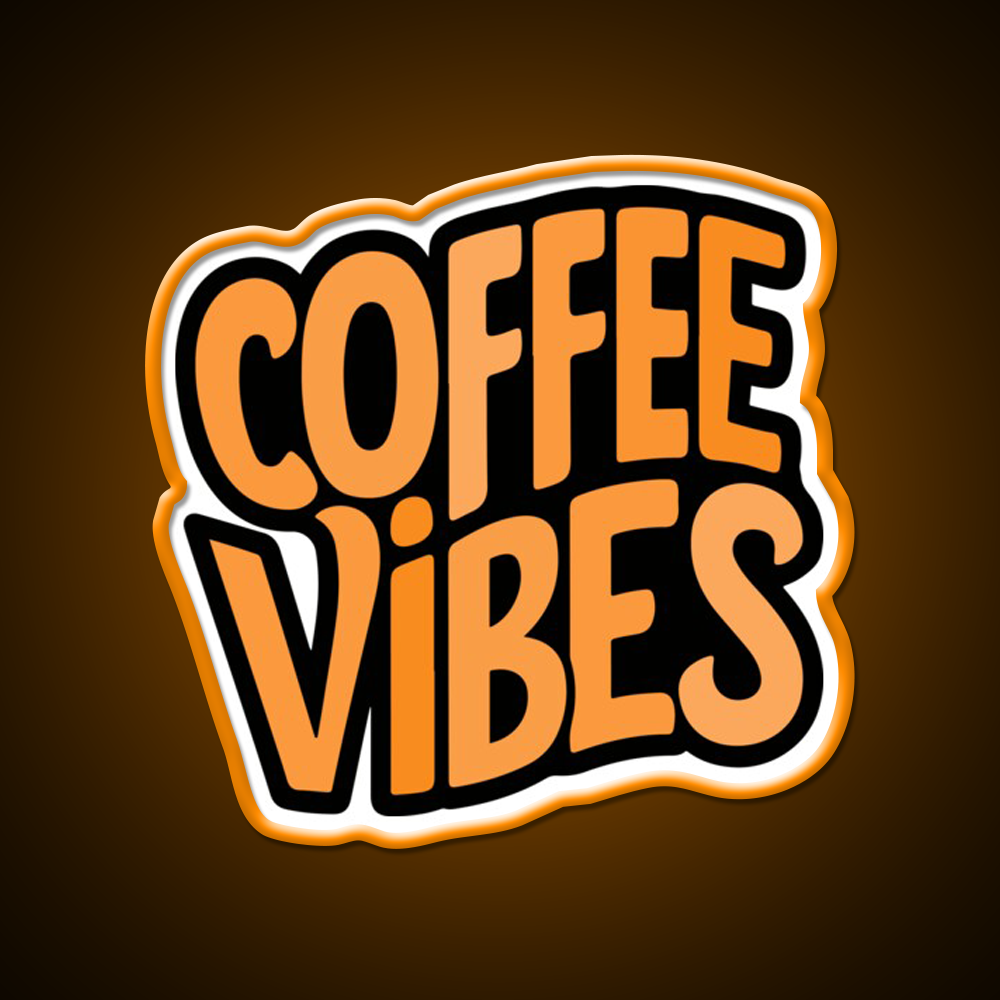 Coffee Vibes Cafe Led Neon Sign Espresso Bar Art For Home Rgb Color