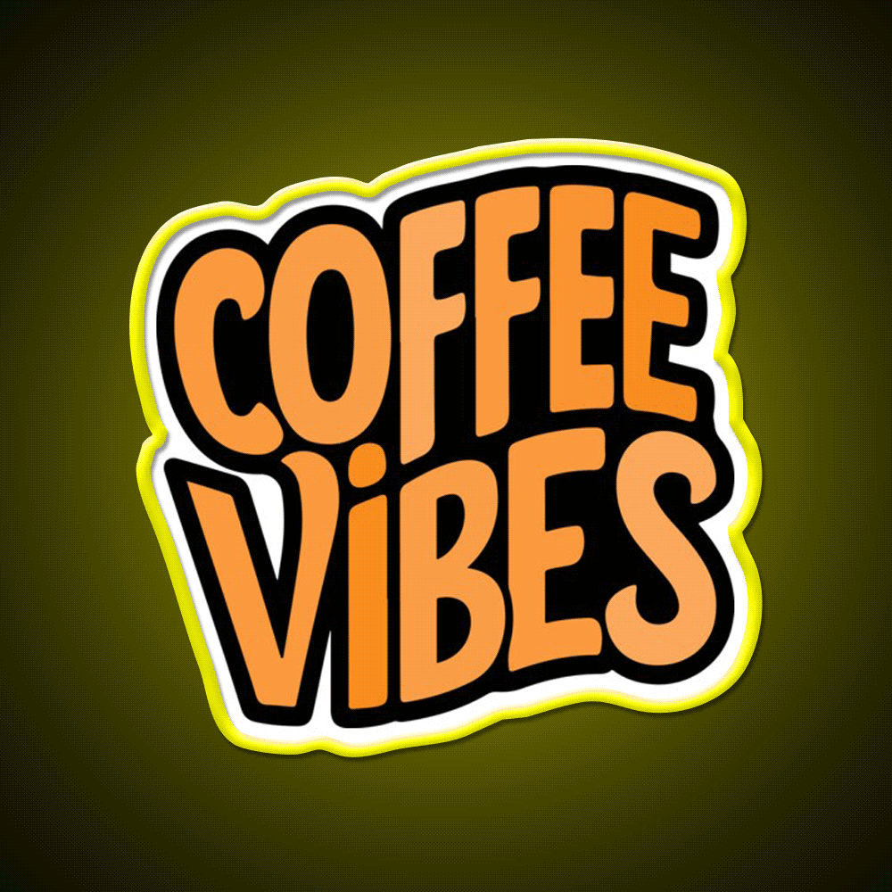 Coffee Vibes Cafe Led Neon Sign Espresso Bar Art For Home Rgb Color