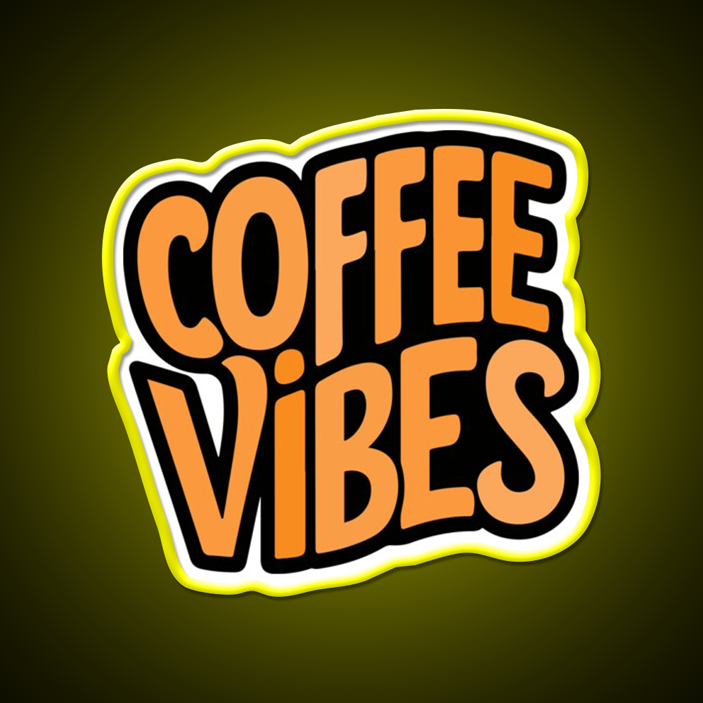 Coffee Vibes Cafe Led Neon Sign Espresso Bar Art For Home Rgb Color