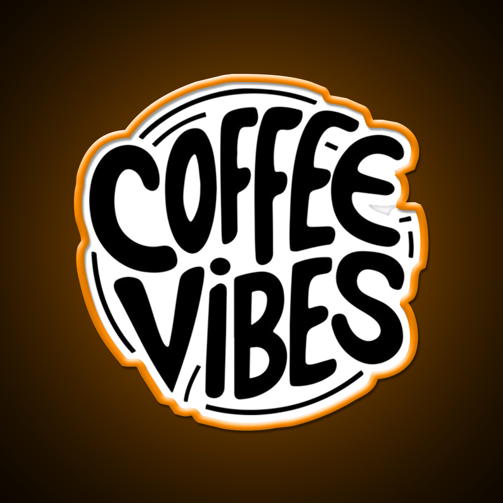Coffee Vibes Cafe Led Neon Sign Espresso Bar Art For Wall Art Rgb Color