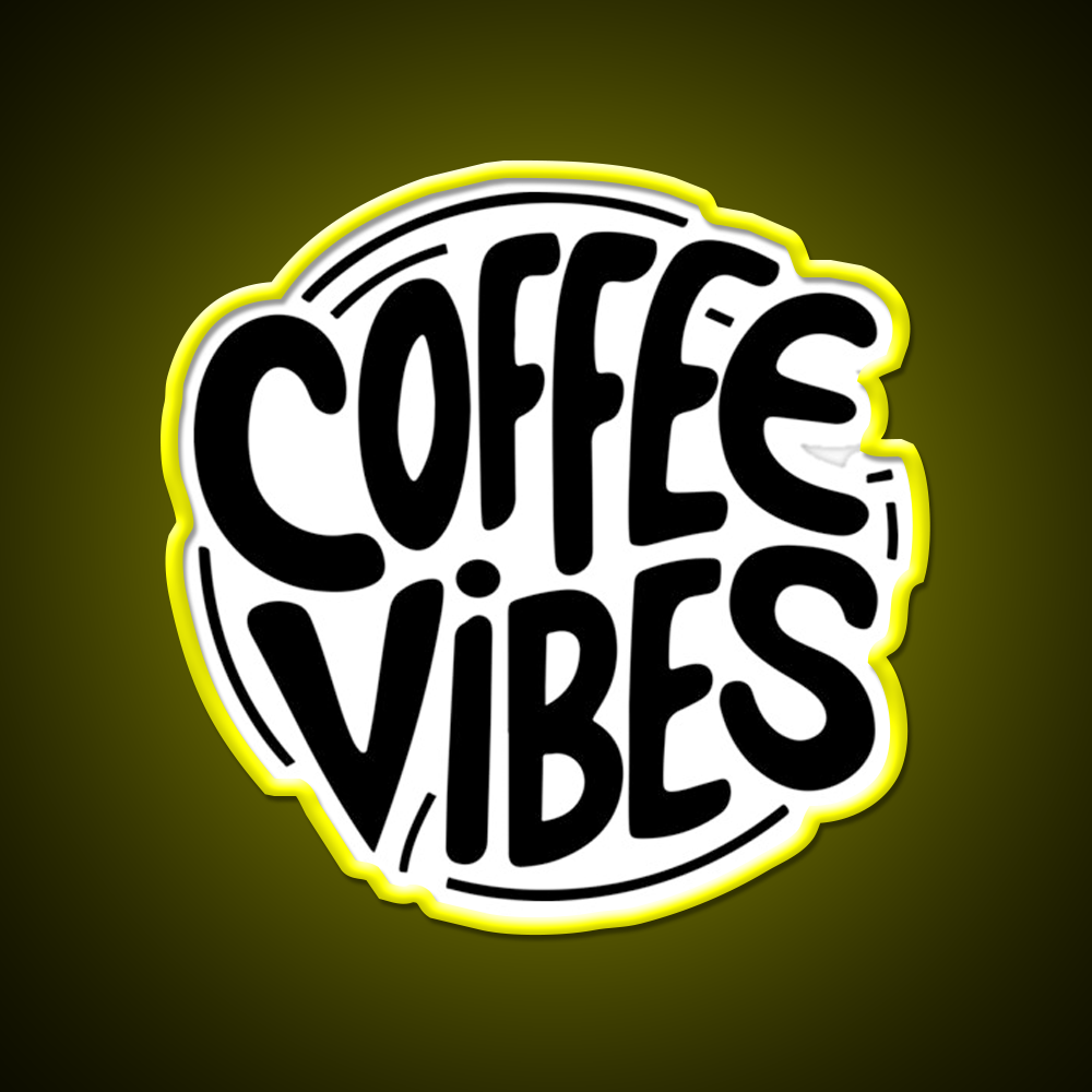 Coffee Vibes Cafe Led Neon Sign Espresso Bar Art For Wall Art Rgb Color
