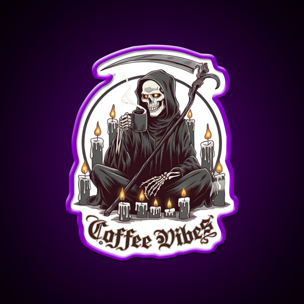 Coffee Vibes Cafe Led Neon Sign Espresso Bar Art Rgb Color