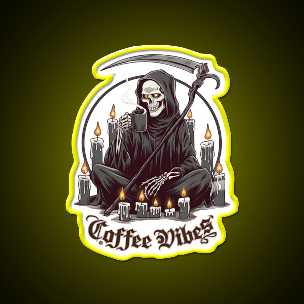 Coffee Vibes Cafe Led Neon Sign Espresso Bar Art Rgb Color