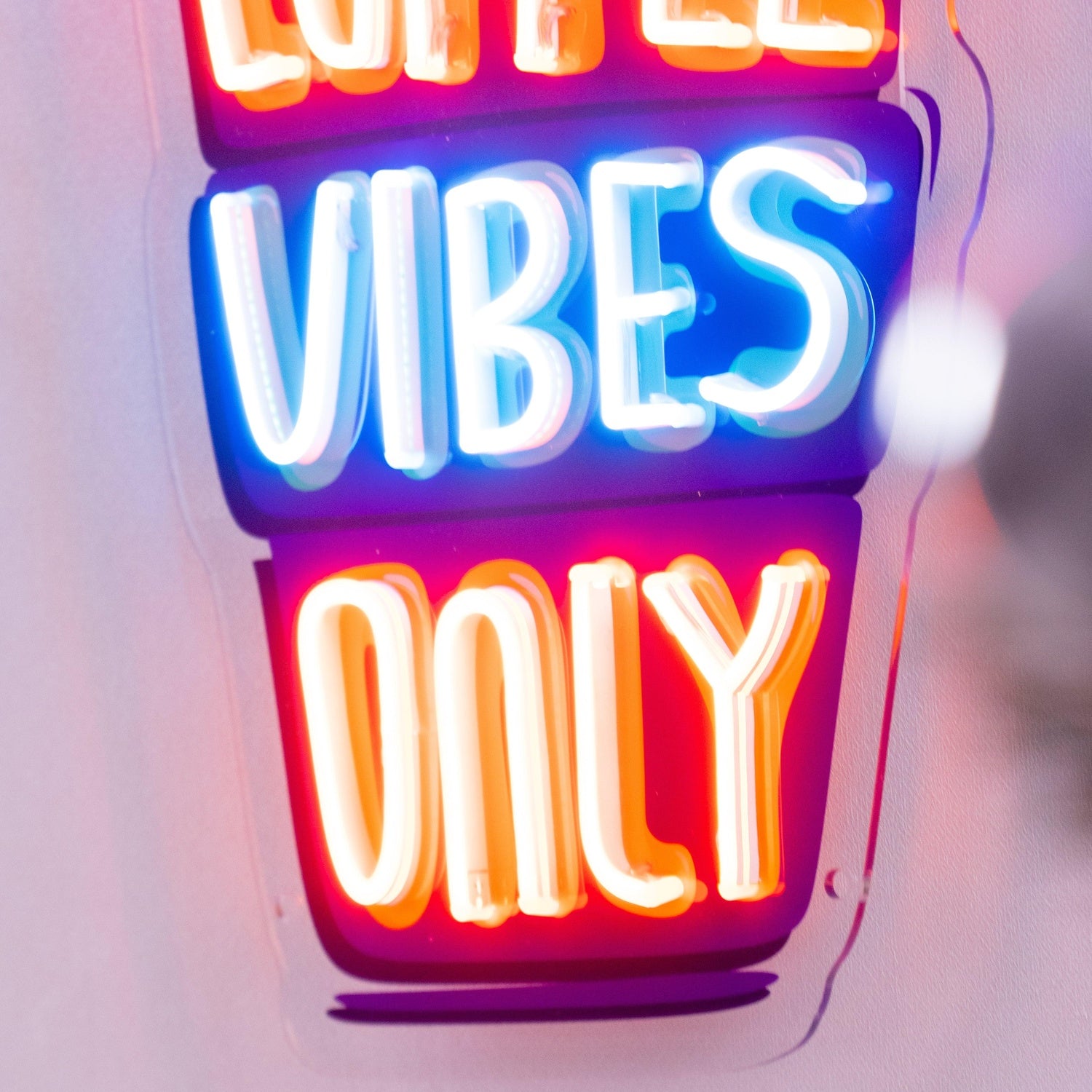 Coffee Vibes Multicolor Uv Printed Led Neon Sign For Cafe Decor | Shineneon