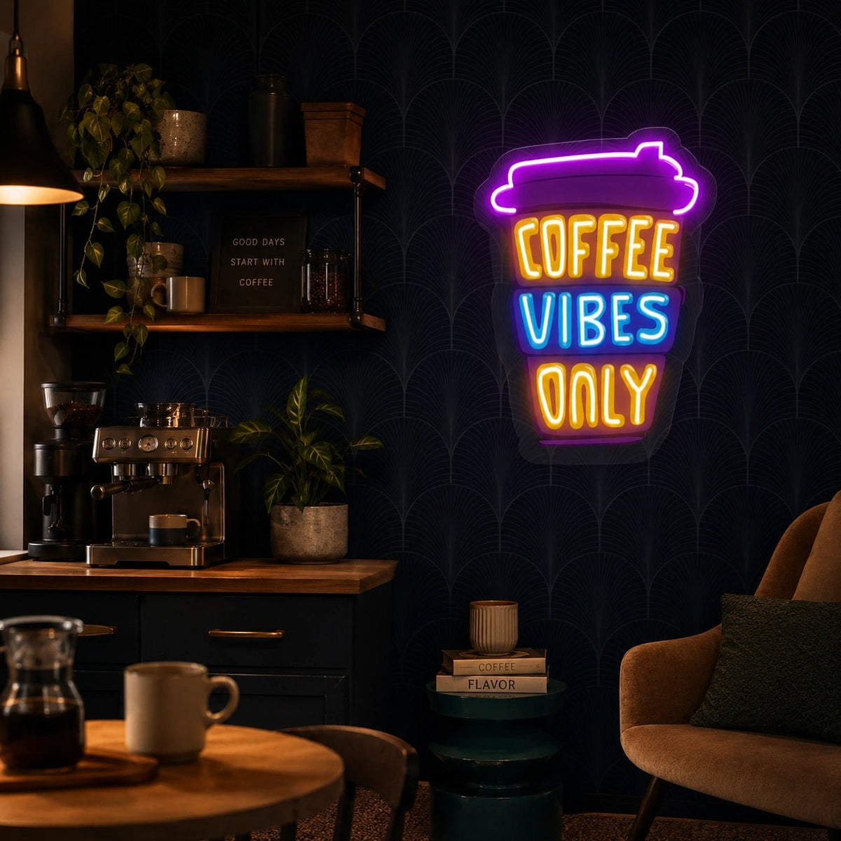 Coffee Vibes Only Takeaway Cup LED Neon Sign - Shineneon