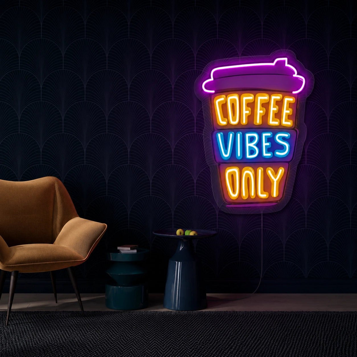 Coffee Vibes Only Takeaway Cup LED Neon Sign - Shineneon
