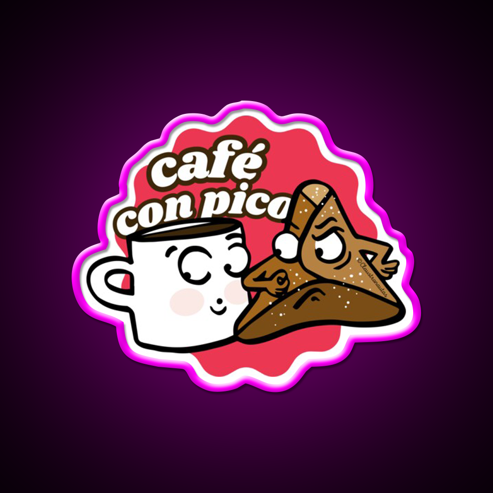 Coffee With Sweet Bread Spanish Cafe Led Neon Sign Espresso Bar Art Rgb Color