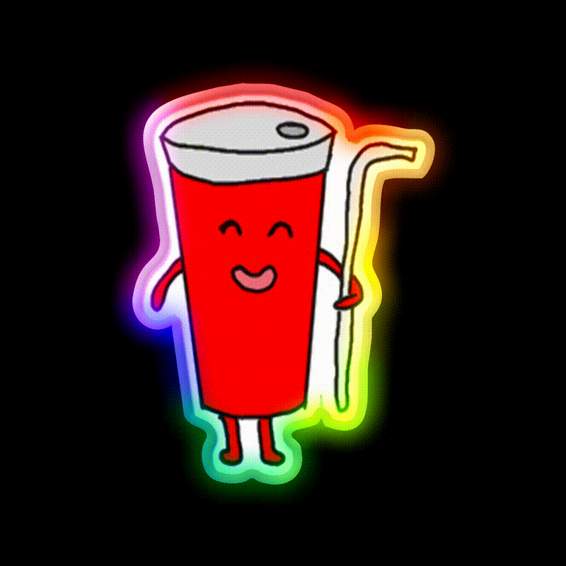 Cola Snack Food Led Neon Sign Rgb Color - LED neon sign close-up detail