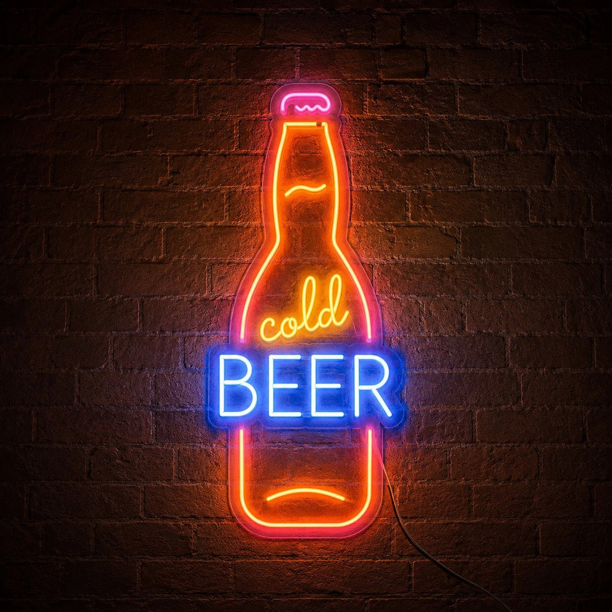 Cold Beer Bottle LED Neon Sign - Shineneon