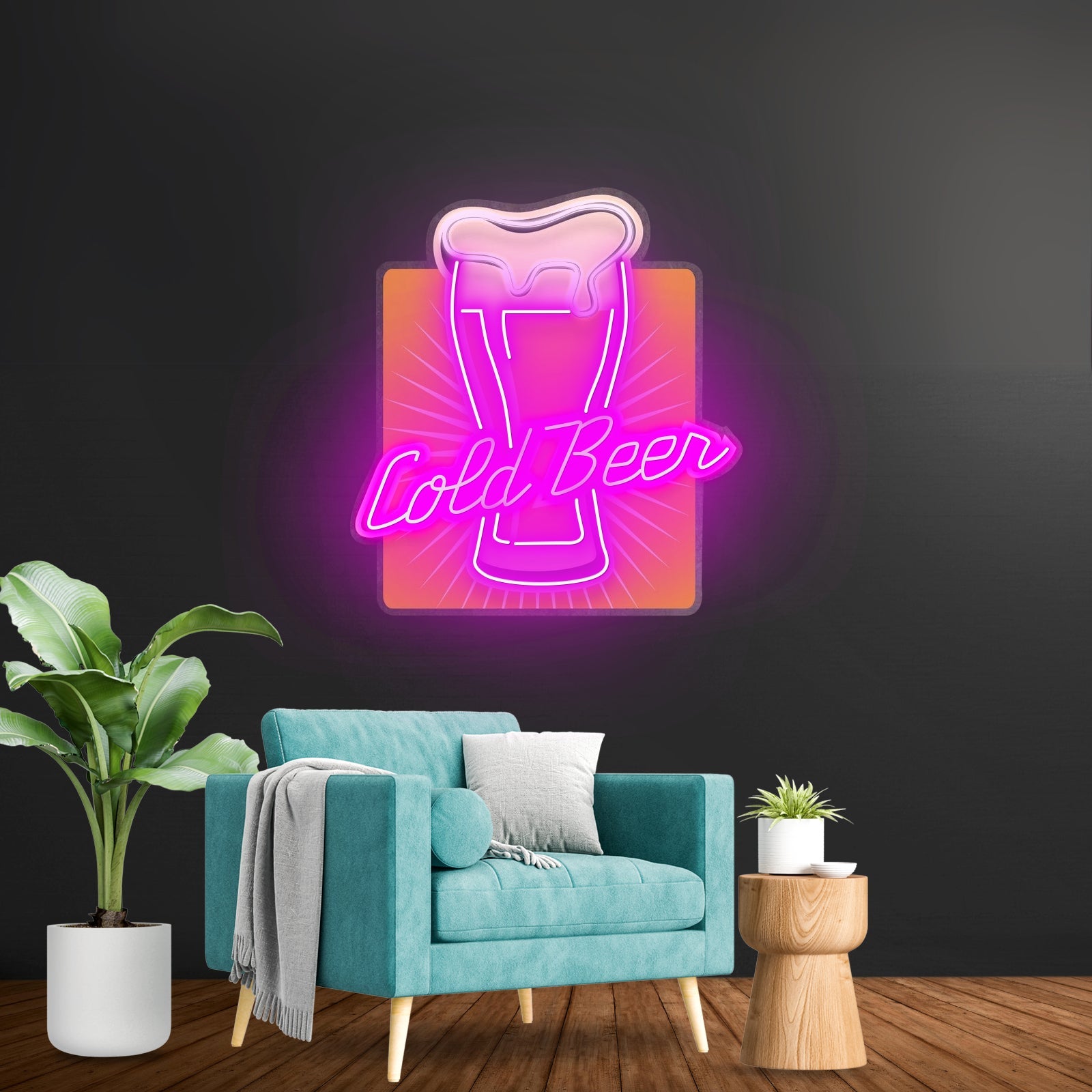 Cold Beer Custom Led Signs Artwork For Sale - Shineneon
