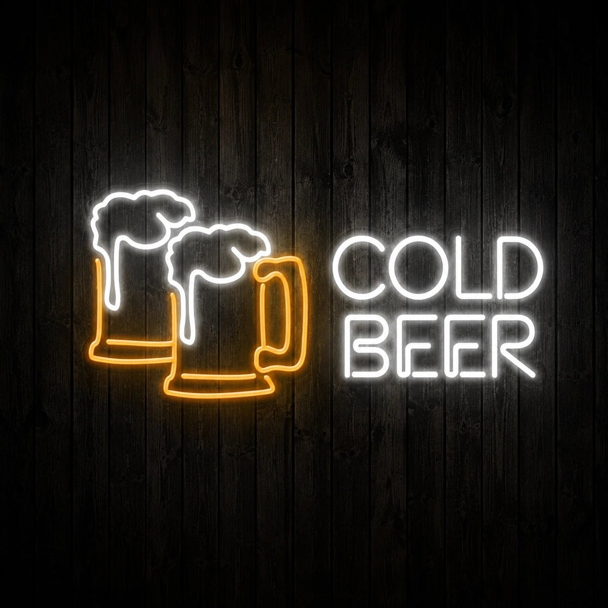 Cold Beer LED Neon Sign Man Cave Neon Sign - Shineneon
