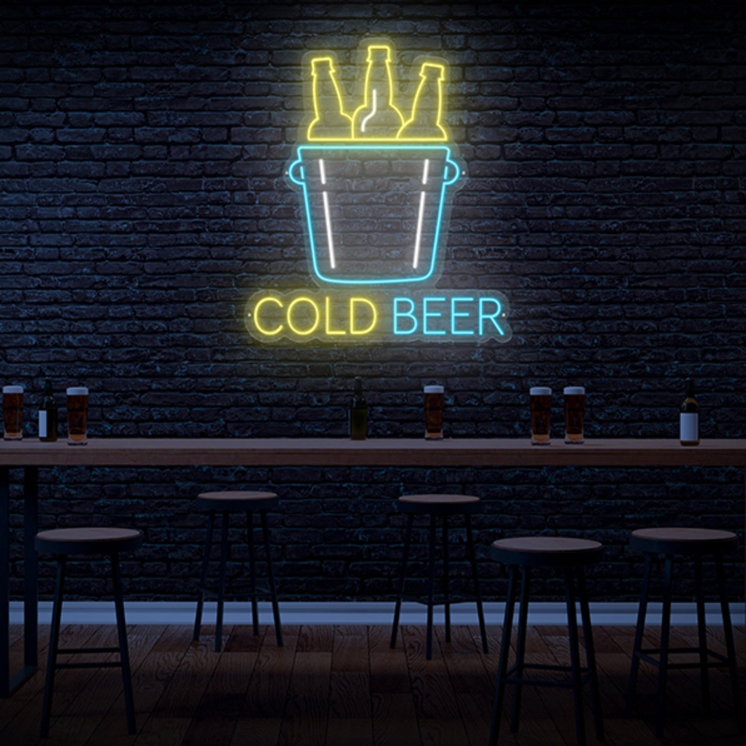 Cold Beer Led Neon Sign Wall Art Decor | Shineneon