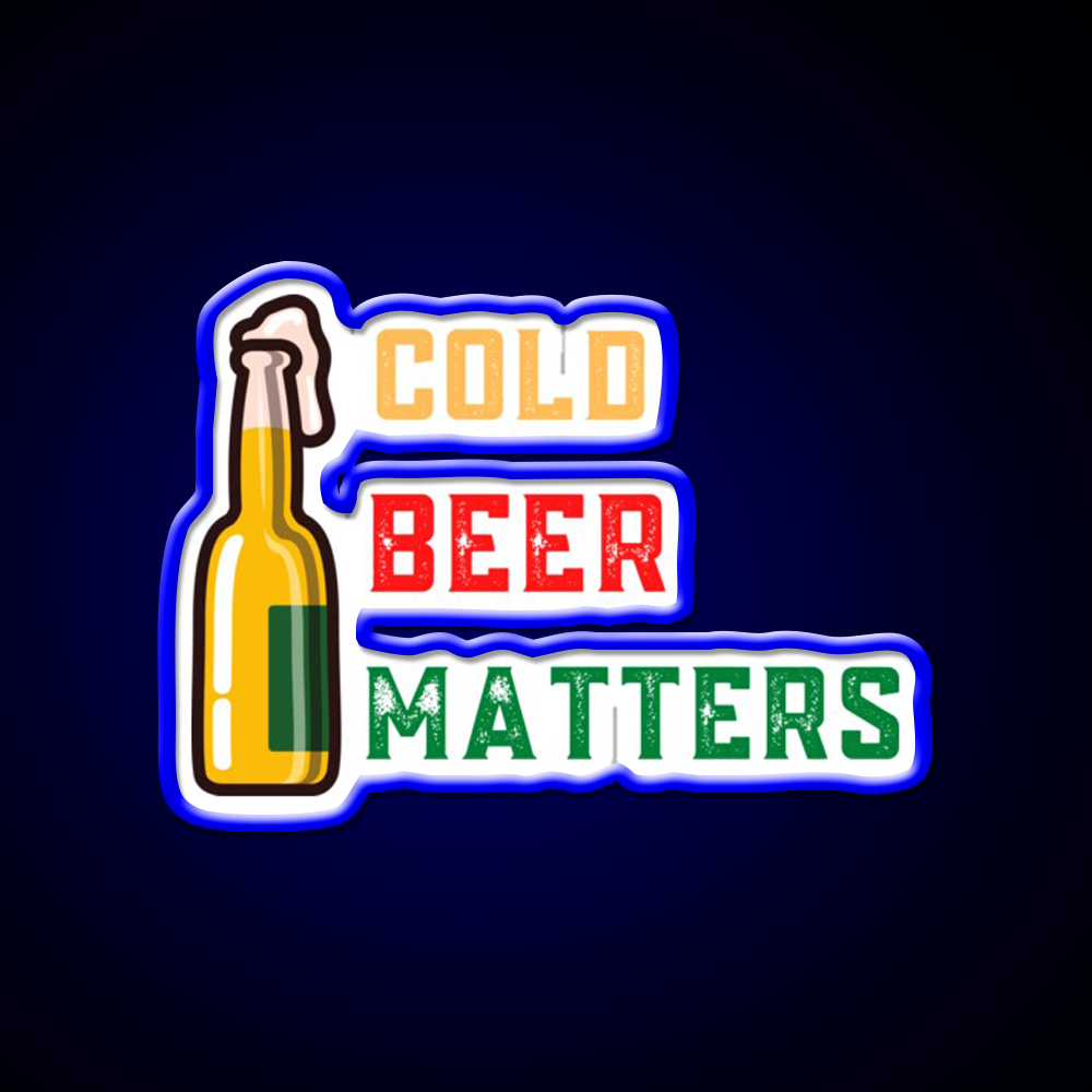 Cold Beer Matters Design Beer Bar Decor Led Neon Sign Rgb Color - LED neon sign view 5