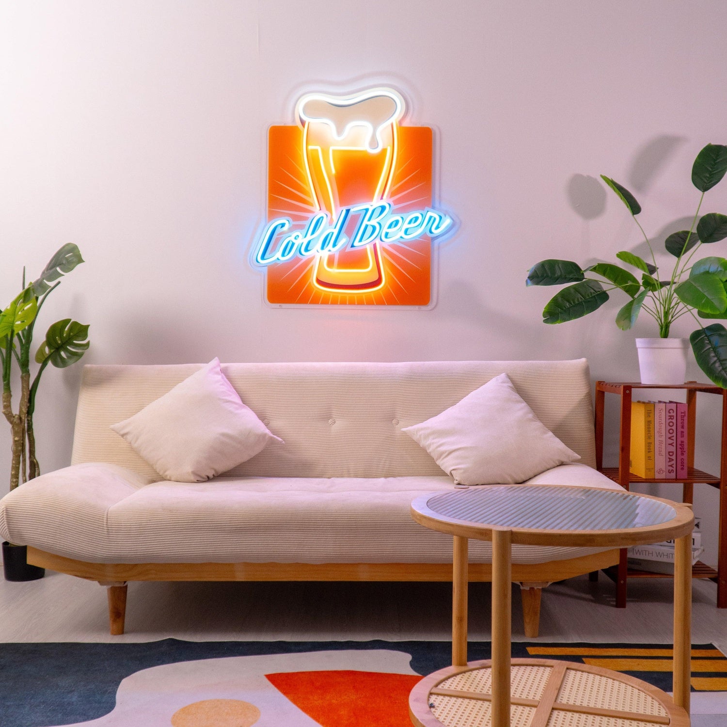 Cold Beer Mug With Foam Uv Printed Led Neon Sign For Bar Decor | Shineneon