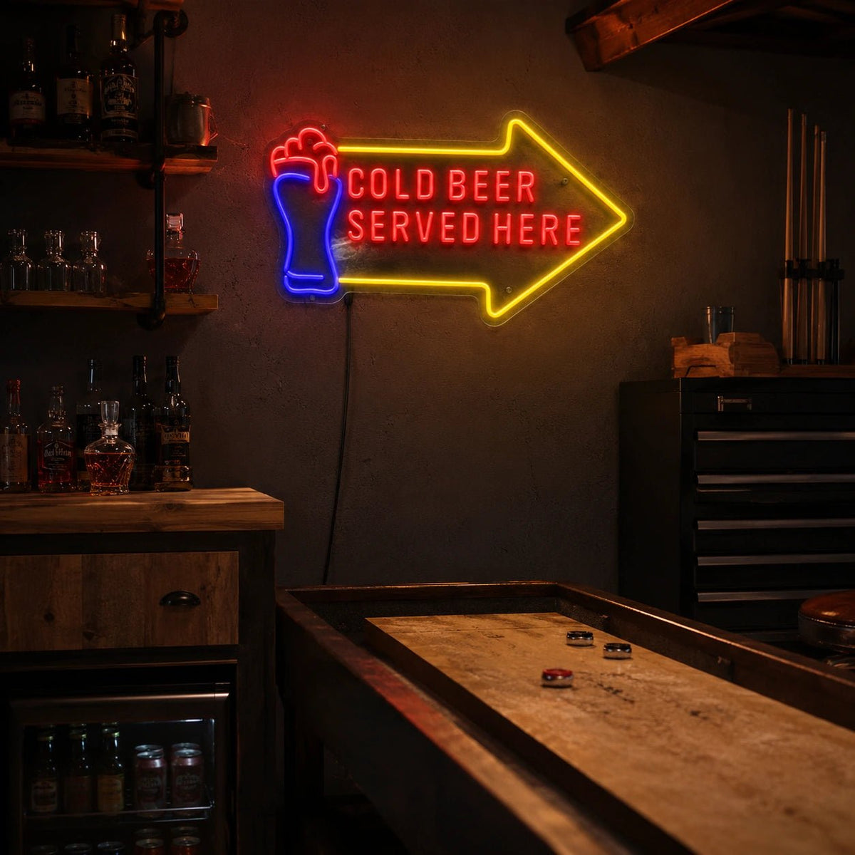 Cold Beer Served Here LED Neon Sign - Shineneon