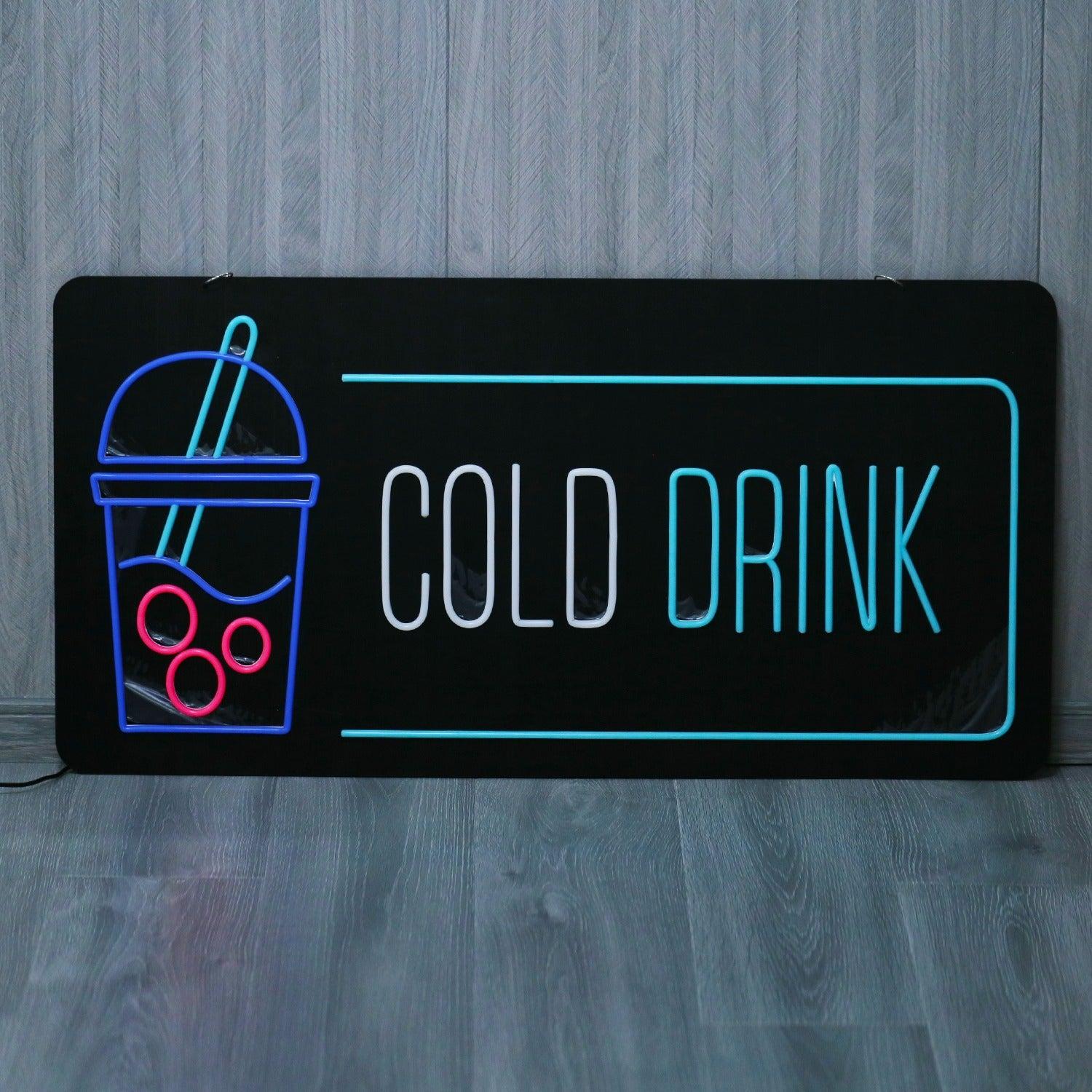 Cold Drink Cup Led Neon Sign With Blue Pink White For Beverage Shop Decor | Shineneon