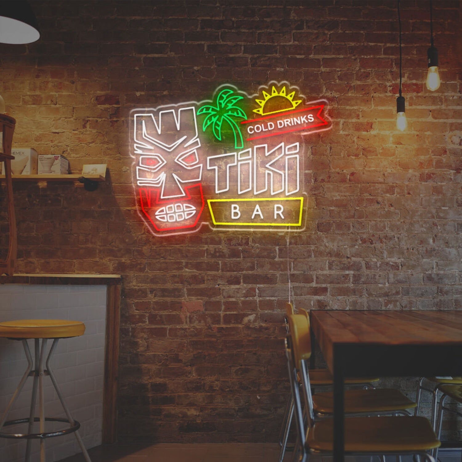 Cold Drinks Tiki Bar Led Neon Sign | Shineneon